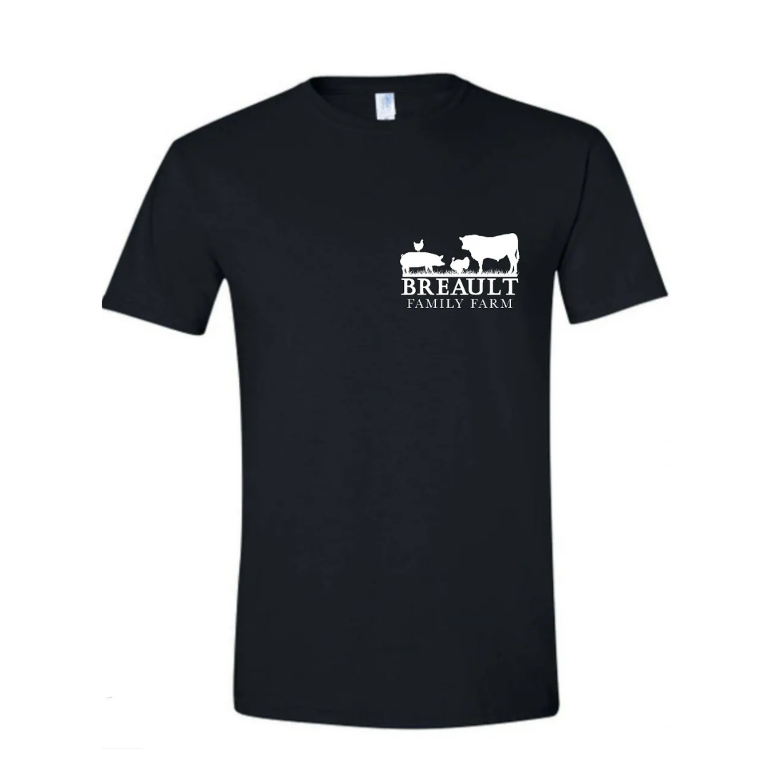 Breault Family Farm Adult T-Shirt Pocket Logo