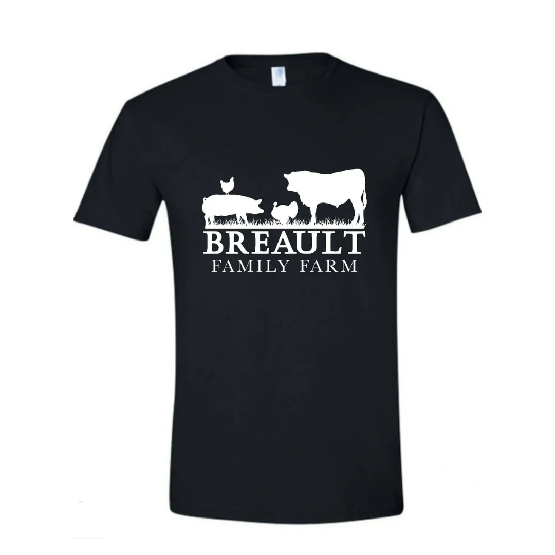 Breault Family Farm Adult T-Shirt Full Front