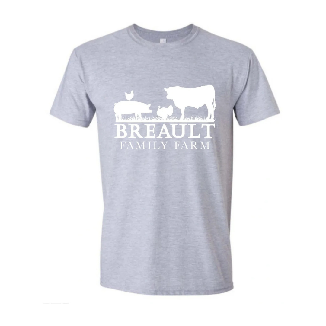 Breault Family Farm Adult T-Shirt Full Front