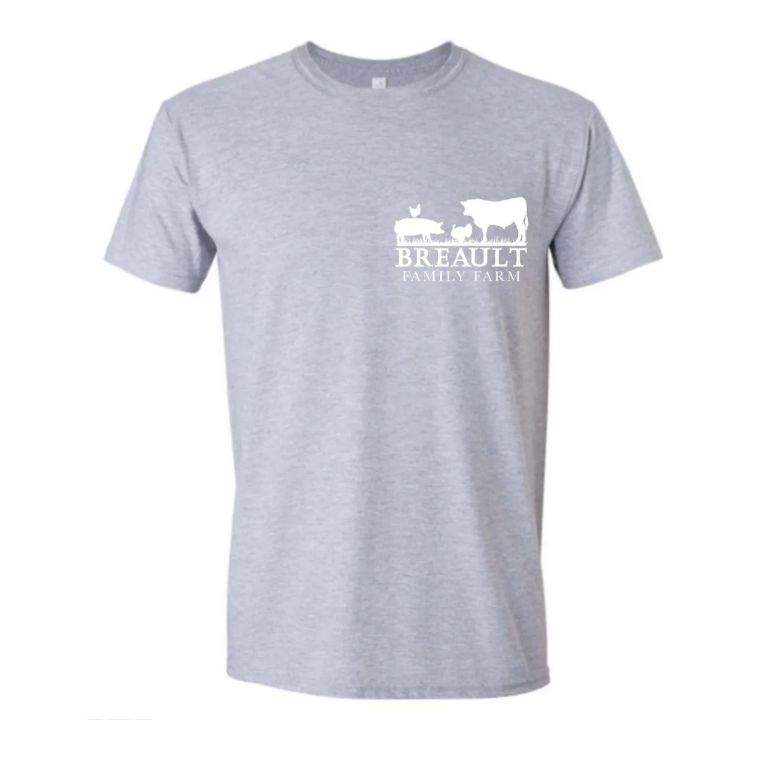 Breault Family Farm Adult T-Shirt Pocket Logo