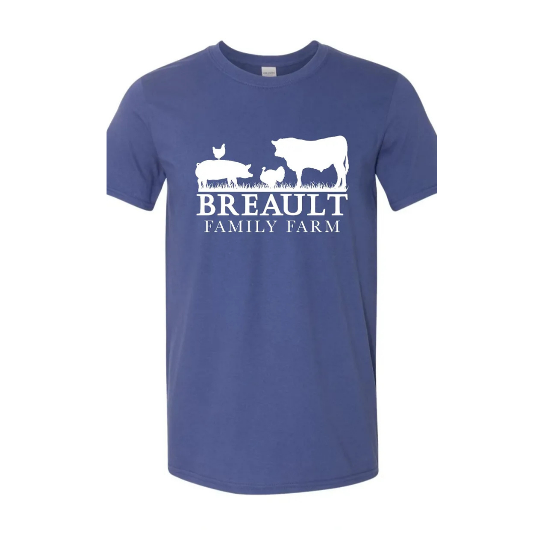 Breault Family Farm Adult T-Shirt Full Front