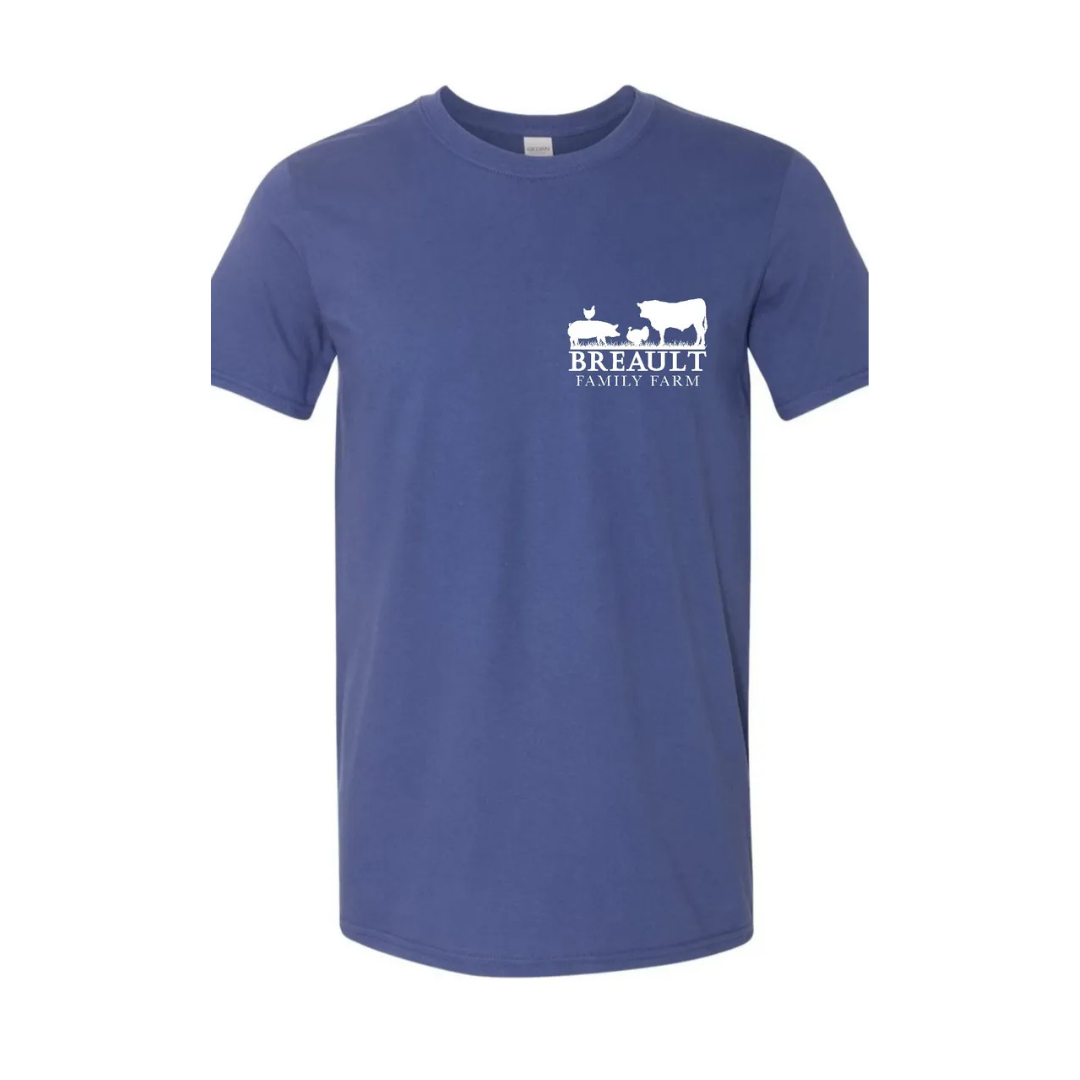 Breault Family Farm Adult T-Shirt Pocket Logo