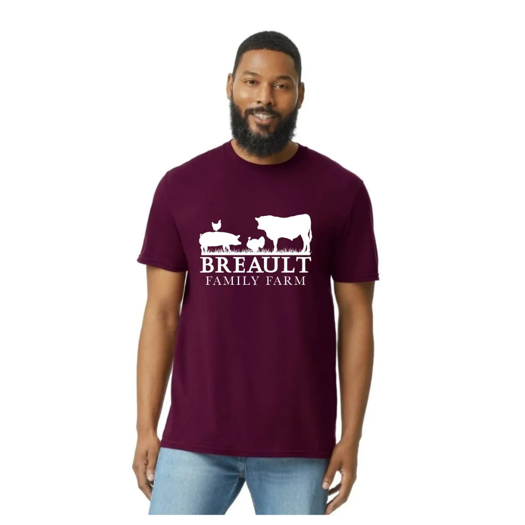 Breault Family Farm Adult T-Shirt Full Front