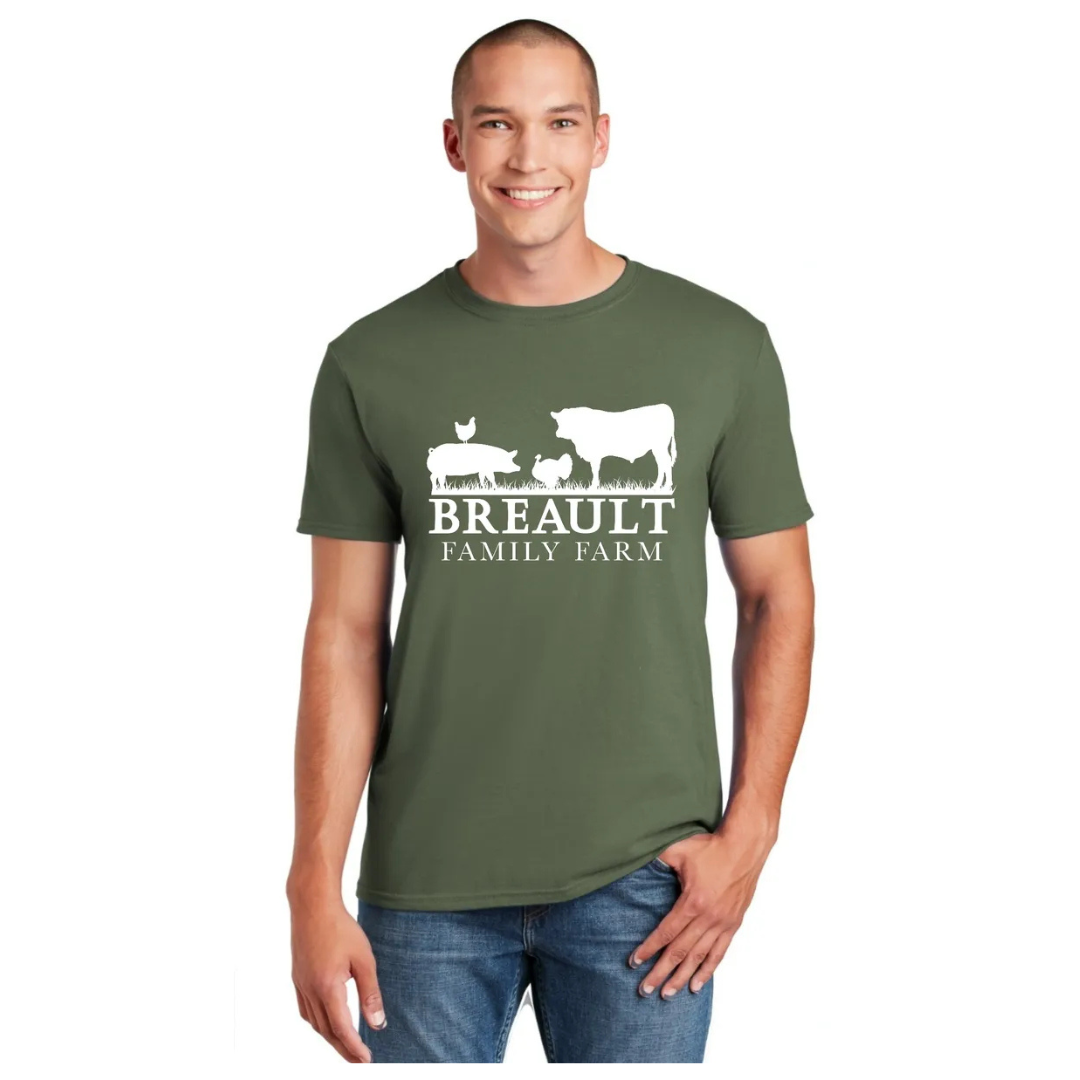 Breault Family Farm Adult T-Shirt Full Front