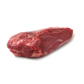 raw boneless beef blade roast on a white background