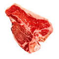 raw porterhouse steak on a white background