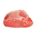 raw sirloin tip roast on a white background