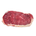 Beef Striplion steak on white background
