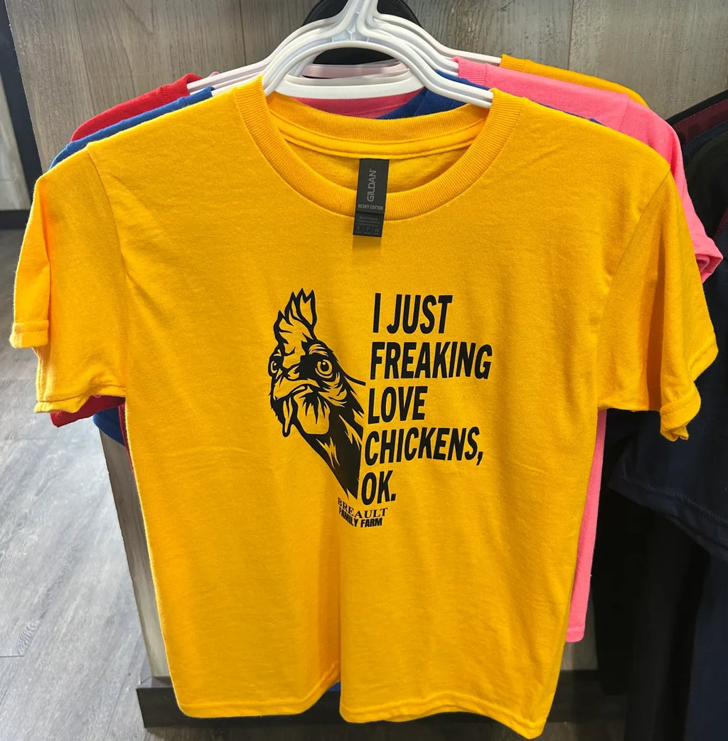 "I Just Freaking Love Chickens/Cows" Kids T-Shirt