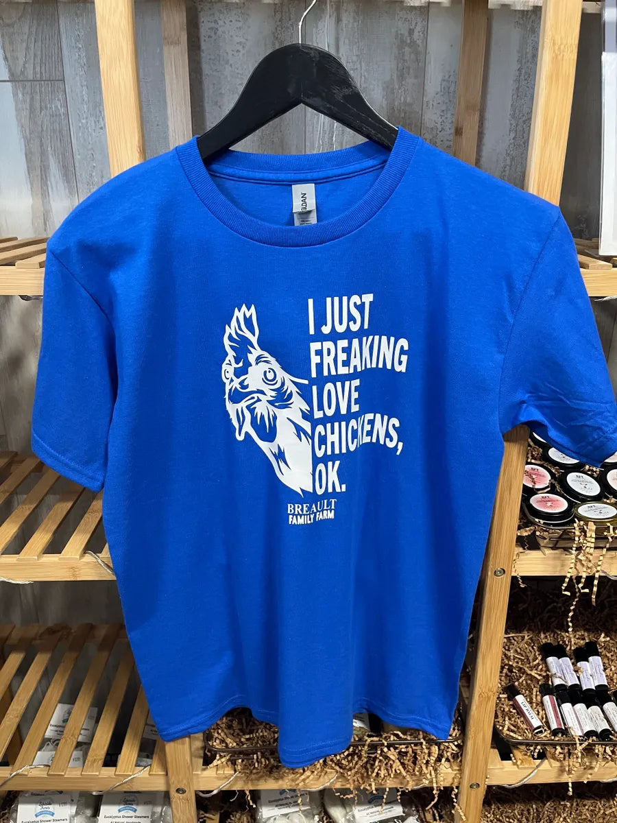 "I Just Freaking Love Chickens/Cows" Kids T-Shirt