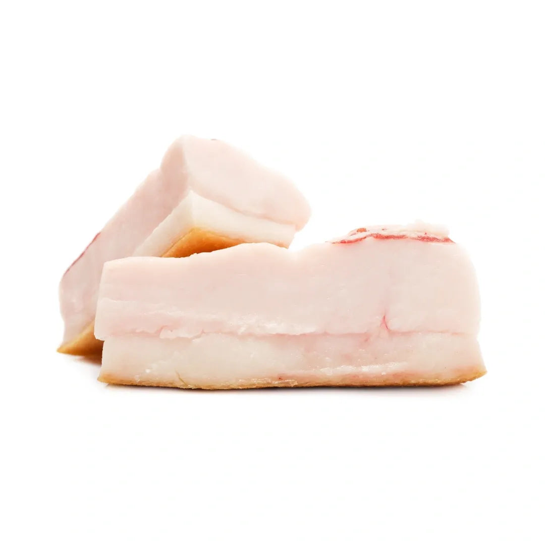 pork lard on a white background
