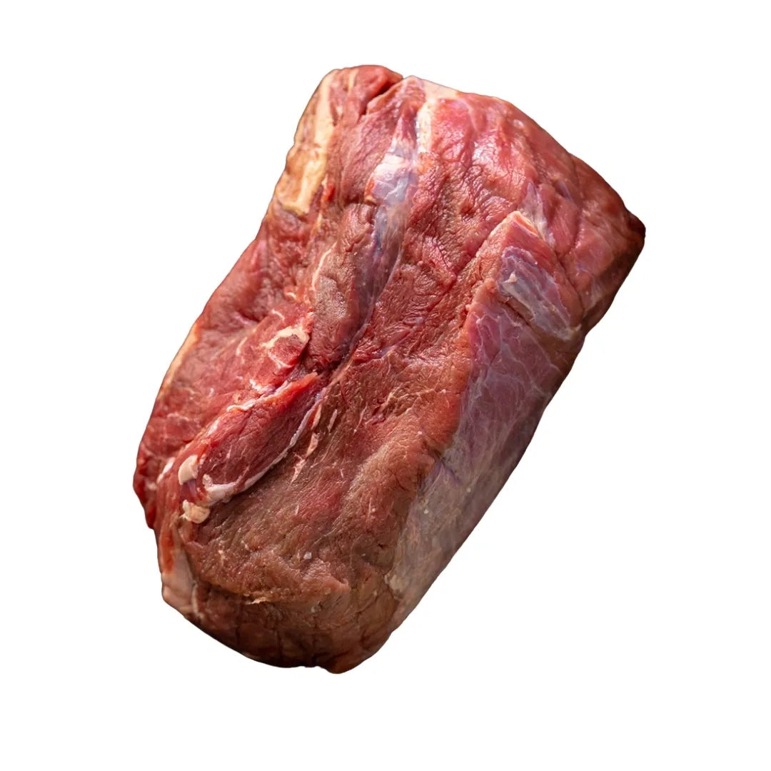 Bison blade roast on a white background